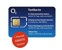 Kostenlose SIM-Karte: o2 Testkarte